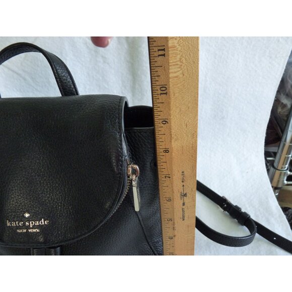 Kate Spade Leila Flap Backpack Black Medium EUC main image 11
